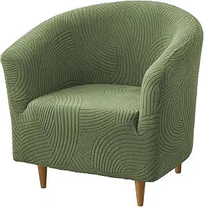 HAOYONG Club Chair Slipcover Stretch Barrel Chair Covers, 1 Piece Tub Chair Slipcovers Washable Armchair Covers Sofa Cover Removable Couch Furniture Protector for Living Room (Olive Green)