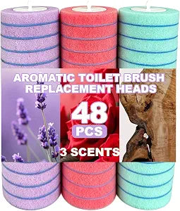 48 Count Disposable Toilet Brush Refill Compatible with KZKR Toilet Wand