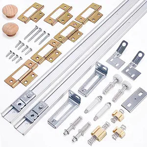 Bifold Door Hardware Kits with 2-Pack 30 Inch Closet Bifold Door Track