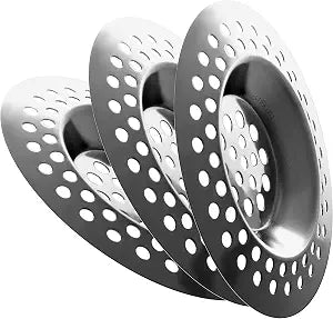 Hair Catcher, Bathroom Sink Drain Strainer 3", Small Drain Protector, Tub Drain Hair Catcher, Bathroom Drain Cover (Pack of 3)