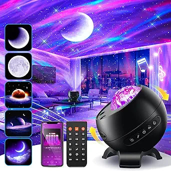 LED Light Gifts Home Decor Light Projector with 375 Effects, Bluetooth
