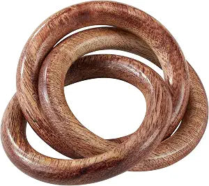 SARO LIFESTYLE Wooden Napkin Rings (Set of 4) - Handcrafted Wood Napkin Rings for Everyday Dining Tables, Farmhouse Table Settings and Natural Table Decor, Brown