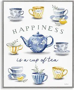 Happiness Is a Cup of Tea, 16 x 20 Inch Framed Gicle Print
