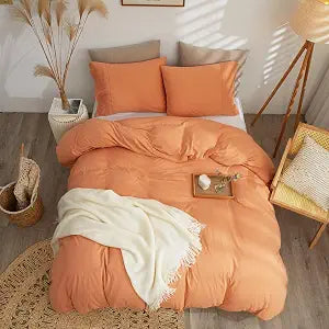 Jersey Knit Cotton Twin XL Duvet Cover Soft Breathable,3 Pcs Bedding Set(1 Duvet Cover and 2 Pillowcases) for All Season,T-Shirt Cotton Comforter Covers Grapefruit Pink 68"X90"