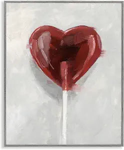 Heart Shaped Lollipop Pop, 11 x 14 Inch Framed Gicle Print
