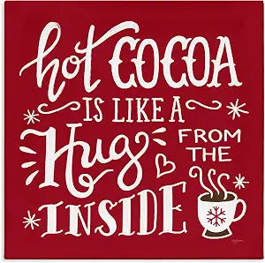 Stupell Industries 'Hot Cocoa Hugs Phrase Chocolate Winter'| Canvas Art