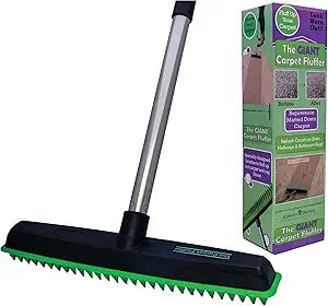 Giant Carpet Fluffer Large Carpet Rake for Reviving Matted Rugs & Pile Restoration, Removing Pet Hair, Fluffing Carpet Fibers