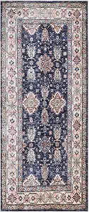 Nourison Home Fulton Navy 1'10" x 5' Area Rug - Easy Clean, Non Shedding, Bed Room, Living Room, Dining Room, Kitchen (5' Runner)