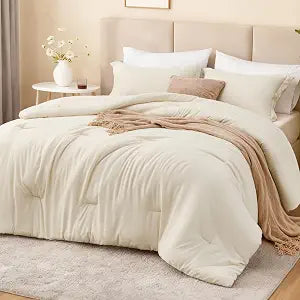 Love's cabin Beige Twin/Twin XL Comforter Set, 2-Piece Prewashed Bed Set