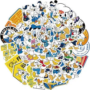 XIAOYOUZI 50Pcs Donald Duck Vinyl Stickers for Phones,Tumblers,Laptops.