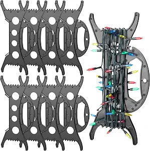 8Pcs All Purpose Light Storage Holder, Holiday Light Cord Wrap Storage Reel