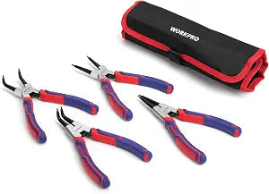 WORKPRO 4-Piece Snap Ring Pliers Set with Storage Pouch