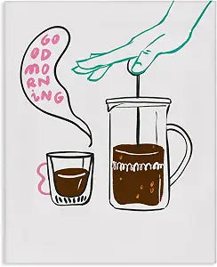 Good Morning Espresso Kitchen, 16 x 20 Inch Canvas Wall Art