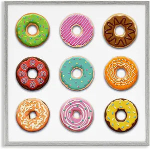 Delicious Donut Kitchen, 17 x 17 Inch Framed Gicle Print