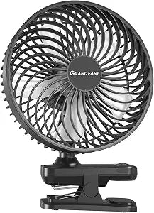 Portable Clip On Fan, Rechargeable Desk Fan Table Fan for Outdoor Travel