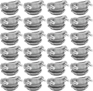3/4 in Clamp-Type Cable Connectors for Metallic Conduit, 24 Pack