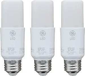 GE Lighting 79368 LED Bright Stik 10-watt (60-Watt Replacement), 760-Lumen Light Bulb Non-Dimmable with Medium Base, Soft White, 1 Box (3 Bulbs Total)