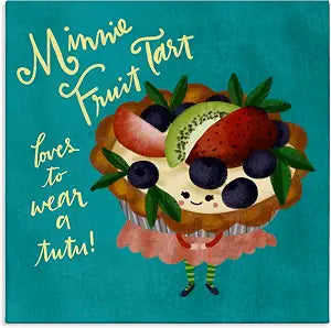 Stupell Industries Whimsical Fruit Tart Tutu, 24 x 24 Inch Canvas Wall Art