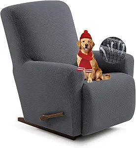 1 Piece Stretch Recliner Chair Covers Washable,Dark Gray