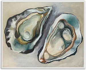 Traditional Oyster Coastal, 11 x 14 Inch Framed Gicle Print