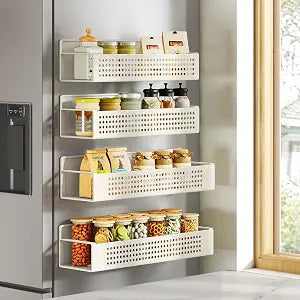 SONGMICS Strong 4 Pack Magnetic Spice Rack for Refrigerator for Organizers