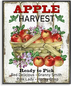 Fresh Apple Harvest Farmhouse, 16 x 20 Inch Framed Gicle Print