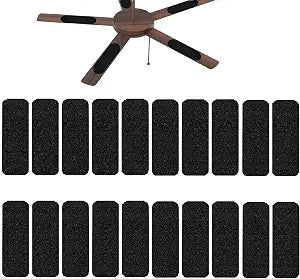 20 Pack Ceiling Fan Filters for Blades, Strong Activated Coconut Carbon Filter for Ceiling Fans, Universal Fit Unscented Charcoal Fan Air Purifier Pad