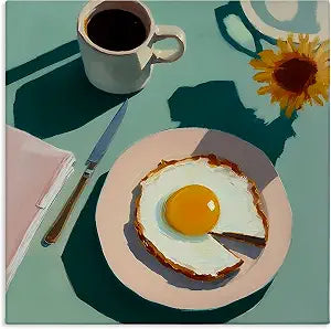 Stupell Industries Kitchen Brunch Floral, 17 x 17 Inch Canvas Wall Art