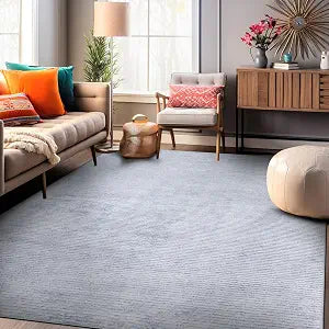 Rugshop Machine Washable Distressed Contemporary Area Rug Gray 3'3" x 5'