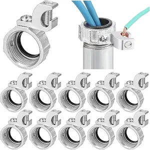 Blulu 10 Pcs Insulated Grounding Bushing with Adjustable Lay in Lug,3/4 "