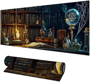 HOMETITUTE Large Mouse Pad 31.5x11.8 Inch Gaming Mousepad Alchemy Library Non-Slip Keyboard Desktop Protector Mat XL Mouse Pad for Home Office Laptop Wireless Mice Accessories