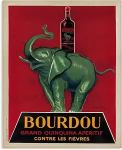 Vintage Elephant Advertisement, 16 x 20 Inch Canvas Wall Art