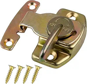 Brass Plated Table Leaf Lock - Pack of 6 - Dining Table Leaf Latches - Table Buckle Connectors - Table Locks for Leaves - Antique Furniture Hardware | TT1-SB (6)