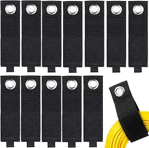 Zkptops 12Pcs Extension Cord Holder Organizer 13 in Heavy Duty Cord Straps