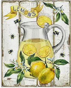 Farmhouse Fresh Lemon Kitchen, 16 x 20 Inch Canvas Wall Art