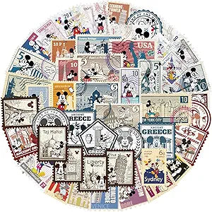 XIAOYOUZI 50Pcs Vintage Mickey Vinyl Stickers for Phones,Laptops,Tumblers.