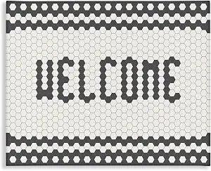 Stupell Industries 'Welcome Phrase CAF Bistro Tile Geometric'| Canvas Art