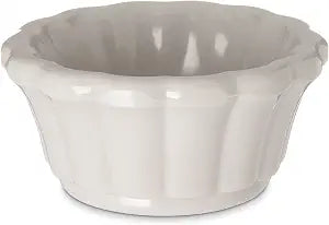 Carlisle FoodService 1 oz Melamine Scalloped Ramekins Sauce Bowls, Stackable Dipping Sauce Cups, Heat-Resistant, Ideal for Sauces, Condiments, Desserts, Bone