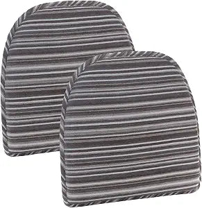 Klear Vu Raindrop The Gripper Non Slip Chair Cushions, Soft & Comfortable Seat Pad, Sitting Pillow for Kitchen, Dining or Office, 2 Count (Pack of 1), Driftwood