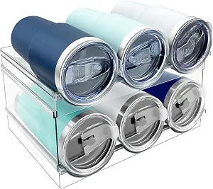 Spaclear 2 Pack Water Bottle Organizer, Stackable Water Bottle Holder