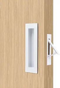 Dontay Pocket Door Handles and Edge Pull,Recessed Hardware,White,6''