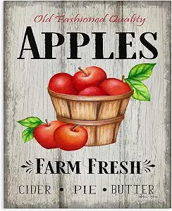 Stupell Industries 'Rustic Farm Fresh Apple Sign'| Canvas Art