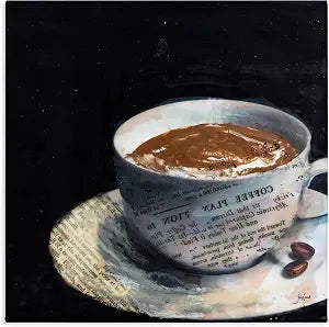 Stupell Industries Coffee Cup Vintage Collage, 24 x 24 Inch Canvas Wall Art