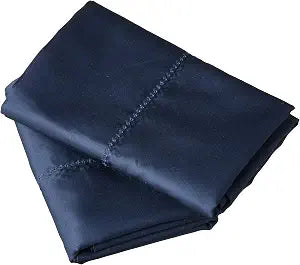 Pointehaven 525 Thread Count 100% Long Staple Cotton Standard Midnight Blue Sateen Pillow Case 2 pc Set
