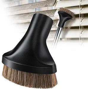 Premium Horse Hair Vacuum Brush Attachment for 1-1/4" Vacuum attachments, Soft High-Density Bristles for Dusting Delicate Surfaces, Ideal for Cleaning Furniture, Keyboards, Vents & Tight Spaces