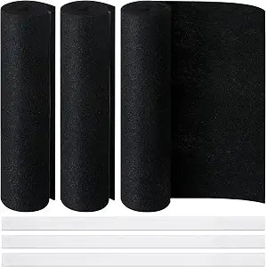 Fabbay 3 Pack Cut to Fit Carbon Filter Sheet 16'' x 48'' with 3 Tape
