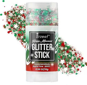 Brzeaf Body Glitter Stick, Shimmery& Long Lasting, Glitter Stick Makeup, Halloween Singer Concert Party Rave Festival Accessories, Hair Eyeshadow Body Glitter
