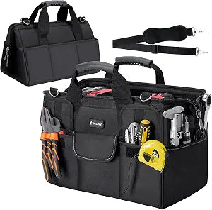 TICONN Heavy Duty Tool Bag Organizer, Portable Tool Box with Shoulder Strap
