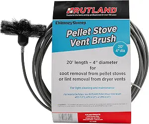 Rutland 4-Inch Pellet Stove/Dryer Vent Brush with 20-Feet Handle