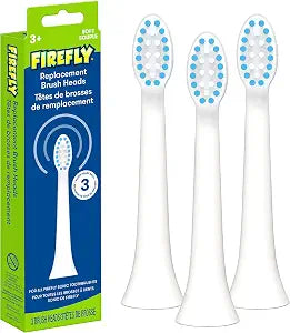 Firefly Sonic Replacement Brush Heads, Compatible with Play Action Sonic and Sonic Toothbrushes, for Ages 3+, Pack of 3